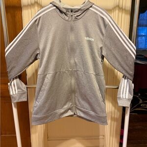 adidas Gray Full-Zip Hoodie